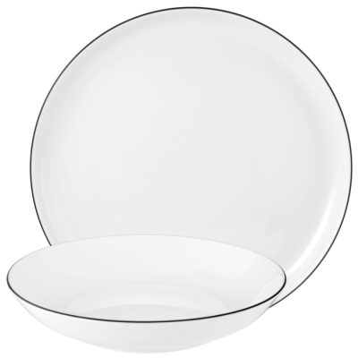Seltmann Weiden Набор тарелок 12 предметов Black Line Lido Seltmann