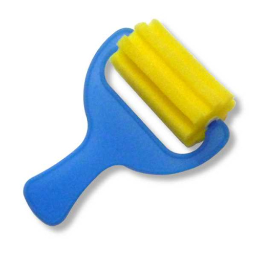 Валик поролоновый "Сонет" 70 мм фигурный горизонтальные полоски пластиковая ручка