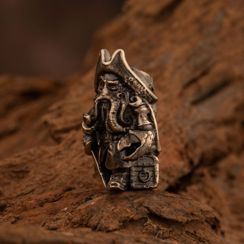 Бусина для темляка Сундук Дейви Джонса, мельхиор