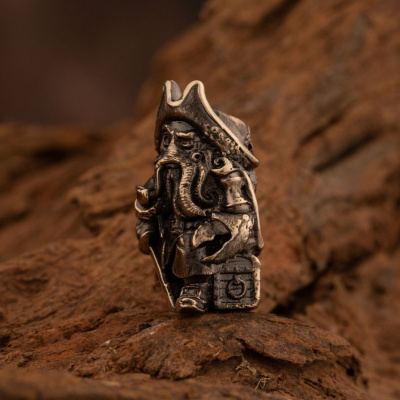 Бусина для темляка Сундук Дейви Джонса, мельхиор