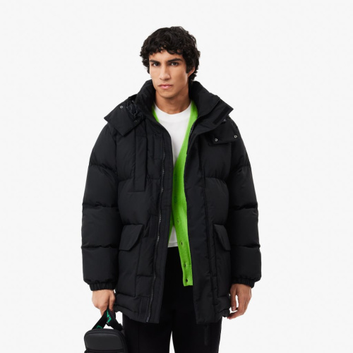 Мужской водонепронецаемый пуховик Lacoste с капюшоном