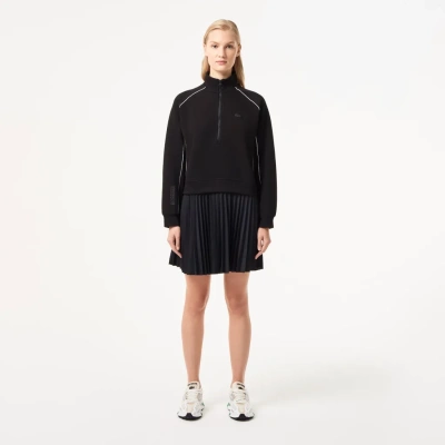 Женское плиссированное платье-толстовка Lacoste на молнии