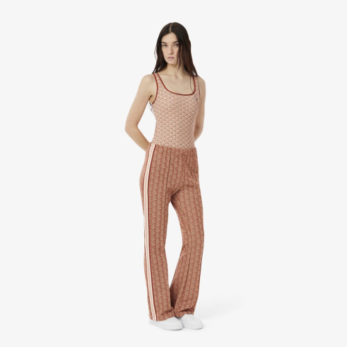 Женские расклешенные спортивные брюки Lacoste с монограммой