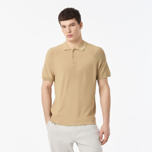 Мужское тёплое трикотажное поло Lacoste