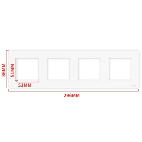 Рамка электроустановочная Moes Switch Surface Frame PP-SR-EU4P White