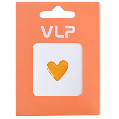 3D Стикер VLP Small Heart Yellow, силикон, желтый цвет