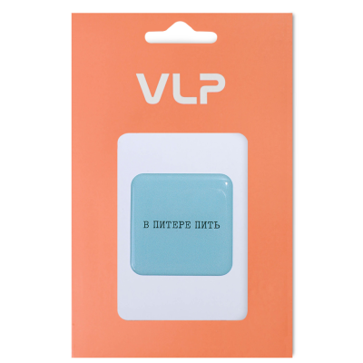 3D Стикер VLP Square Blue, силикон, синий цвет