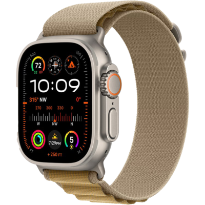 Умные часы  Apple Watch Ultra 2, 49mm, Natural Titanium Case with Tan Alpine Loop, M (MX4F3ZP/A)