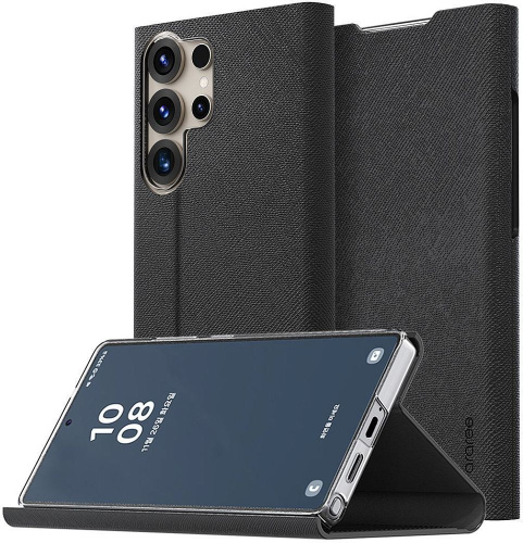 Чехол Araree Bonnet Stand для Galaxy S25 Ultra кожа черный
