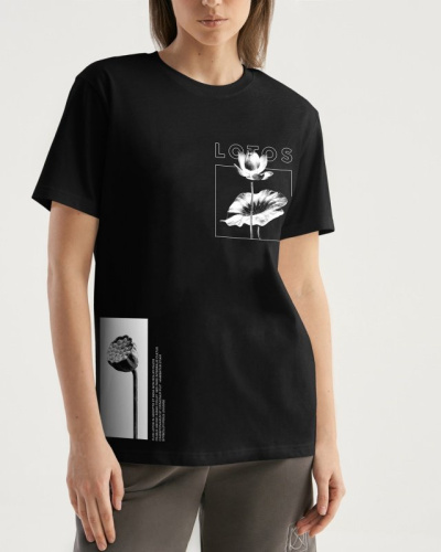 Футболка жен. МОДЕЛЬ 51 Черный/Lotos