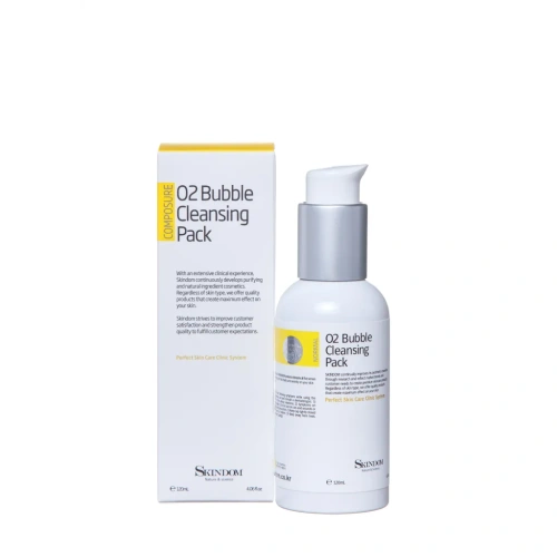 SKINDOM Пенка очищающая с кислородом для лица / O2 BUBLLE CLEANSING PACK 120 мл
