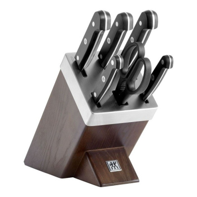 Zwilling Набор из 5 ножей с ножницами и затачивающим блоком коричневый Gourmet Zwilling