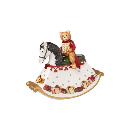 Villeroy & Boch Подсвечник "Мишка на лошадке-качалке" 17 см Christmas Toys Memory Villeroy & Boch