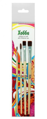 Набор кистей Синтетика Альбатрос "Хобби" 4 шт