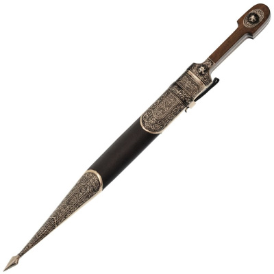 Сувенирный кинжал кавказских казачьих войск образца 1904 года, накладка орех