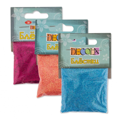 Блестки декоративные "Decola" размер 0,3 мм, 20 г, синий