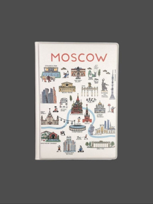 Обложка на паспорт "Туристическая карта Москвы"