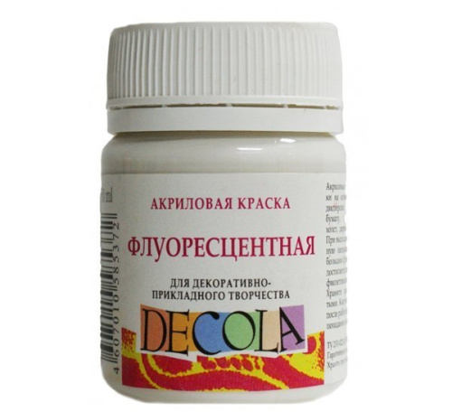 Акрил "Decola" 50 мл Флуоресцентный Белый