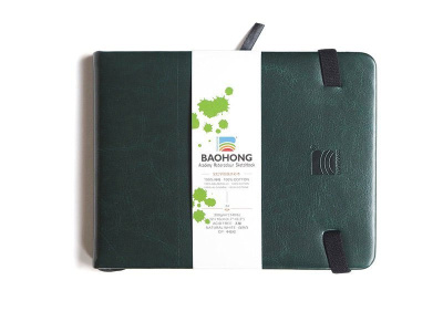 Скетчбук для акварели Baohong 12х16 см 24 л 300 г, хлопок, среднезернистая