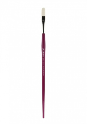 Кисть синтетика №12 овальная Альбатрос "Имитация щетины"