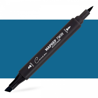 Маркер спиртовой Сонет "TWIN Brush" Морской синий