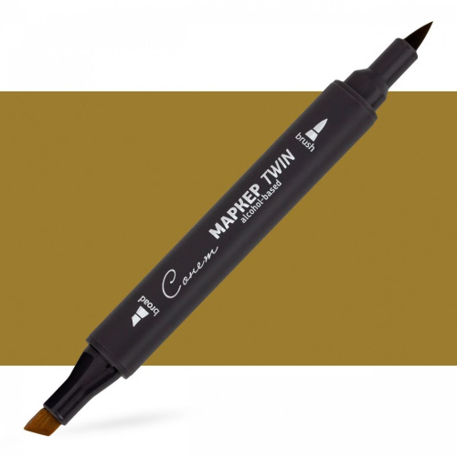 Маркер спиртовой Сонет "TWIN Brush" Сиена натуральная светлая