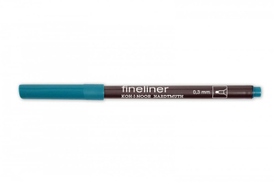 Линер Koh-I-Noor "Fineliner" 0,3 мм, кобальт зеленый темный