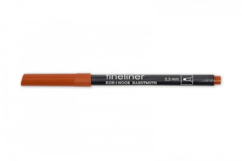 Линер Koh-I-Noor "Fineliner" 0,3 мм, охра темная