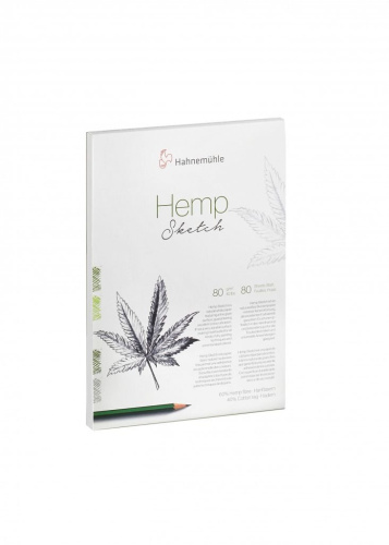 Альбом-склейка для набросков Hahnem?hle "Hemp Sketch" A5 80 л 80 г, волокна конопли 60% и хлопок 40