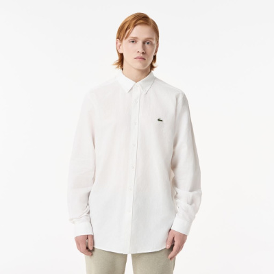 Мужская рубашка Lacoste из смеси хлопка и льна