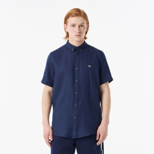 Мужская льнаная рубашка Lacoste