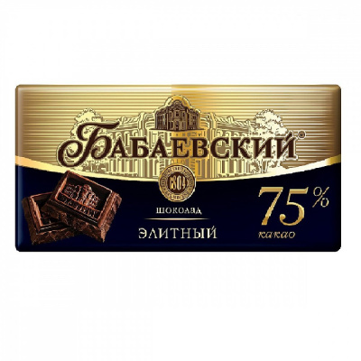 Шоколад Бабаевский элитный 75% какао, 90 гр.