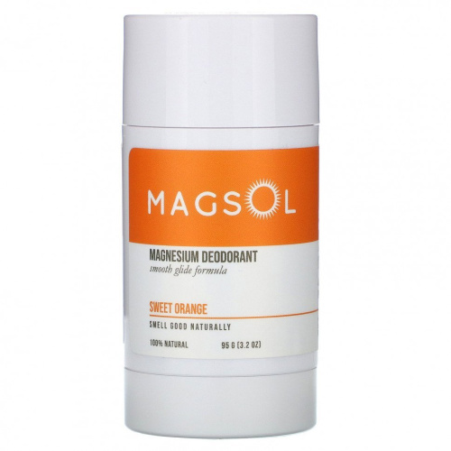 Magsol, Магниевый дезодорант, сладкий апельсин, 3,2 унции (95 г)