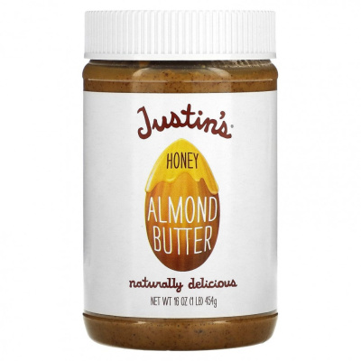 Justin's Nut Butter, Медово-миндальное масло, 454 г (16 унций)