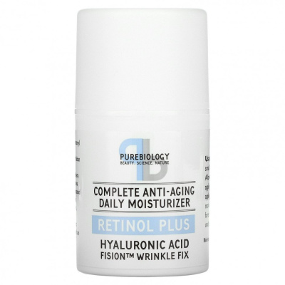 Pure Biology, Комплексное омолаживающее ежедневное увлажняющее средство, Retinol Plus, 1,7 жидк. Унции