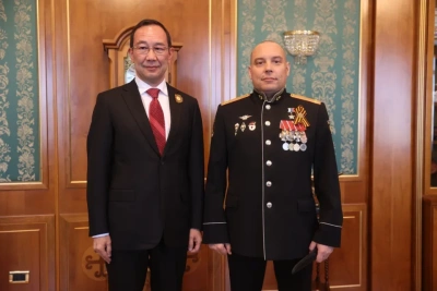 Глава Якутии Айсен Николаев встретился с Героем России Дмитрием Куценко / ЯСИА   