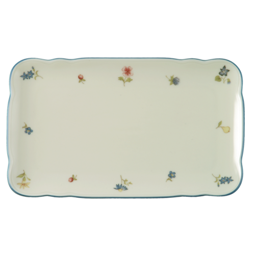 Seltmann Weiden Блюдо для сервировки / масла 20 см Streublume blauer Rand Marie-Luise Seltmann