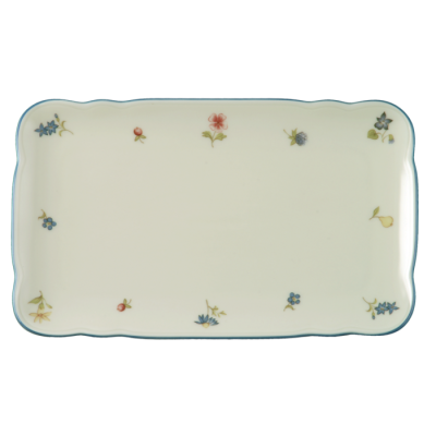 Seltmann Weiden Блюдо для сервировки / масла 20 см Streublume blauer Rand Marie-Luise Seltmann