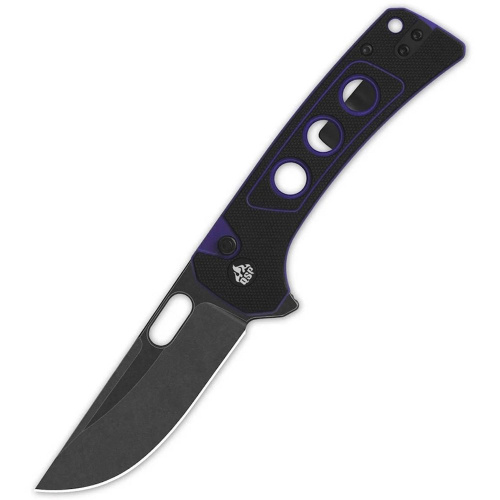 Складной нож QSP Unicorn, сталь 14C28N, рукоять микарта, черный/фиолетовый
