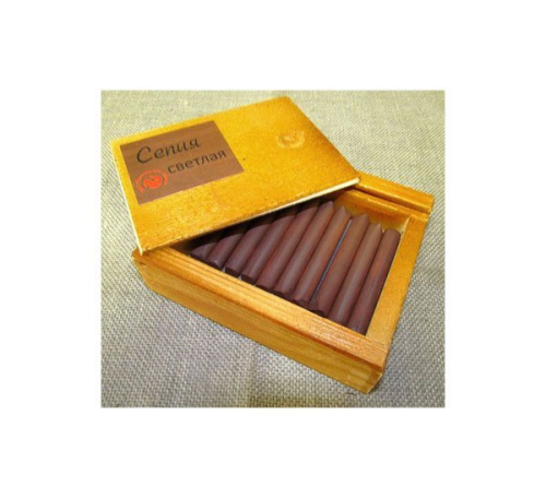 Набор сепии "Подольск Арт-Центр" в дереве 10 шт Светлая